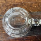 Set Of 4 Vintage Nestle Coffee Cups Etched Clear Glass World Globe Map Mugs