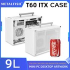 Metalfish T60 Mini Itx Case 9l White Acrylic mesh Panel Sfx Psu 300mm Gpu