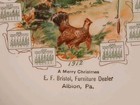 1912 Calendar Advertising Plate e  F  Bristol albion  Pa hunting fishing Theme