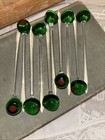 Green Olive Martini Cocktail Stir Swizzle Sticks Set Of 10 Excellent Shape