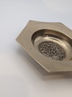 Vintage Solid Brass Trinket Dish Bowl ashtray W horses Hexagonal korea 5 