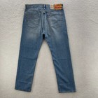 Levis 501 Jeans Mens 36x32 Blue Original Straight Button Fly Denim Grunge Cowboy