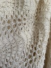 Vtg Handmade Crocheted Afghan Blanket Throw Cozy Cottage Cream White 50x70   