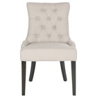 Safavieh Harlow 19  h Tufted Ring Chair Set Of 2 Silver Nail Head   Taupe  