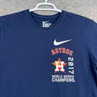 Houston Astros Shirt Men Large Blue 2017 World Series Champion Mlb Baseball Nike