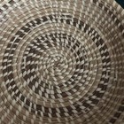 Vtg Sweetgrass    twist Rim    Round Basket Gullah Folk Art Weaving Charleston Sc