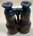 Antique Vintage Civil War Era Grammont  paris  Leather Wrapped Brass Binoculars