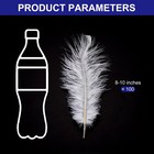 100 Pcs Natural Black   White Ostrich Feathers For Wedding White