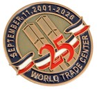 September 11th 25th Anniversary World Trade Center Pin - 1 5 