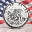 1 Oz 999 Fine Silver Usa 250th Anniversary Silver Round Gsm Eagle Flag In Stock 