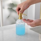 Gold Glass Soap Dispenser With Rust Proof Metal Pump  Vintage   Antique Desig   