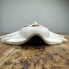 Vintage Masquerade White Ceramic Wall Mount Mardi Gras Mask 10    X 9   