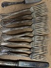 Reed   Barton 1904 Silverplate Modern Art  Dinner Forks And Knives 18 Pieces