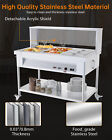 72qt Commercial Food Warmer 9x8qt Electric Steam Table W acrylic Shield 1500w 