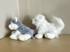  2 For 1  Ganz Webkinz Lil  Kinz Husky Plush Dog  and  White Samoyed Dog - Great