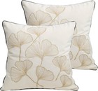 Casual 18x18 Embroidered Cotton Pillow Covers     Perfect For Home Decor