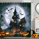 Halloween Shower Curtain For Bathroom Dorm Party  72x72 Inch