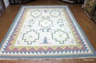 _hand-made_wool_rug_ Southwestern Navajo  9 x12  Carpet Navajo Design  Dhurrie