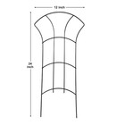 12  X 24  Black Steel Garden Trellis For Climbing Plants  Roses  Cucumbers