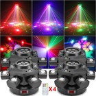 2 6pcs Moving Head Light Rgbw Beam Laser Gobo Strobe Stage Lighting Dmx Show