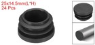 1 od Plastic Tubing End Caps  24pcs Round Hole Plug Insert  Black