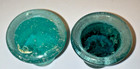 Lot Of 2 Large Vintage Aqua Emerald Green Glass Water Bottle Carboy Stoppers