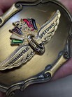 Vintage 1970s Belt Buckle Indianapolis Speedway Car Racing Indy 500 Brass