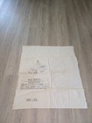 Vintage No Grit Flour Feed Sack 100 Lb Fabric Usa Approx 36 x 34  Primitive Farm