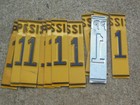 Black On Yellow orange License Plate Raised Numbers For Signs  4 00 Us Shipping