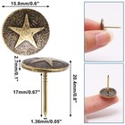 100pcs Upholstery Tacks Decorative Nails Thumb Tacks Round Metal Upholstery N