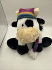 Gund Argyle Sr  Holiday Winter Cow In Hat   Scarf Plush Toy Doll Nwt
