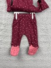 Carters Just One You Baby Girls 3pc Dotted Top   Bottom Set With Headband