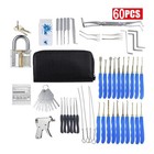 Stainless Steel 60 Keys Pick Tool Kit Transparent Padlock Available For Practice