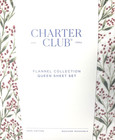 Charter Club Luxe 100  Cotton Flannel 4 Piece Sheet Set Winterberry Queen  140