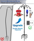 Upgrade 4-hook Shepherd Hooks For Outdoor With Plastic Tube  60  Heavy Duty Bird