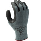 Showa Atlas Fit 300bl Natural Rubber Palm Coated Work Gloves Black  12 Pairs 