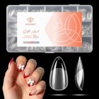 Short Almond Nail Tips  360pcs Pre-etched Clear Soft Press On A1-short Almond