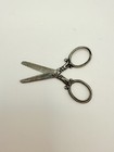 Antique 2    Miniature Sewing Scissors Victorian Chatelaine Steel Ornate Handles