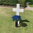 Metal Cemetery Vase Flower Holder With Spikes In Ground Grave Vases