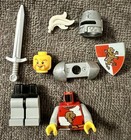 Lego Lion Knight Custom Minifigure Castle Sword Shield Helmet Armor Plume Rare