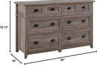52  6 Drawer Dresser Farmhouse Wood Storage Cabinet Bedroom Chest - Gray Wash