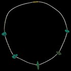 Vintage Handmade Navajo Turquoise Nugget Liquid Silver Necklace 15   