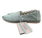 Toms Alpargata Slip On Shoes Womens Us 7 Seafoam Canvas Flats Nwt Casual