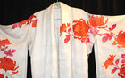 Elegant Kimono Japanese Homongi Dress Robe Lined Mum Floral Design X-long-su