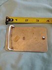 Vintage Mexico Alpaca Silver Copper Turquoise Inlay Belt Buckle Owl Taxco