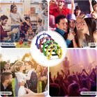 4 Pack Double Row Tambourine For Adults 9  Half Moon Tambourines Bulk For Church