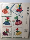 Vintage Mccall s  1558 Embroidery Transfer Pattern Uncut Factory Fold Sun Bonnet