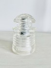 New Vintage Pyrex Clear Glass Insulator Made In Usa Dk