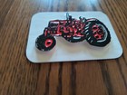 Vintage Raised Image Tractor Magnet - Orange - Alice Chalmers - 4  X 3-7 8 