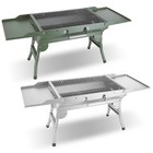 Stainless Steel Small Charcoal Grill Tabletop Bbq Camping Picnic Grill Portable